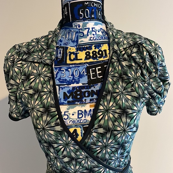 BCBGMaxAzria Green Wrap Dress – Size Small (S) - Picture 4 of 13